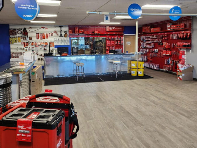 Plumbing service counter at Hughes Supply Denver CO
